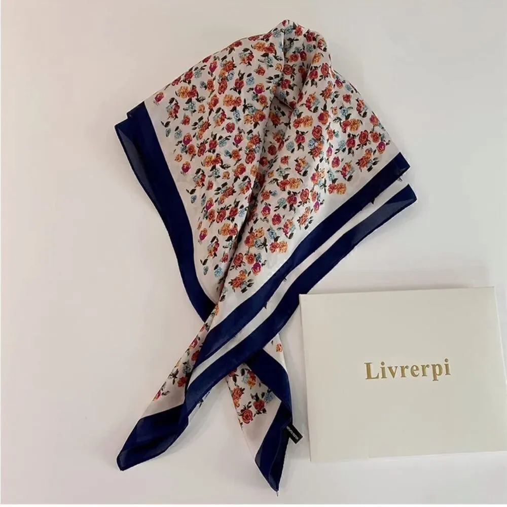 White Rose Silky Scarf